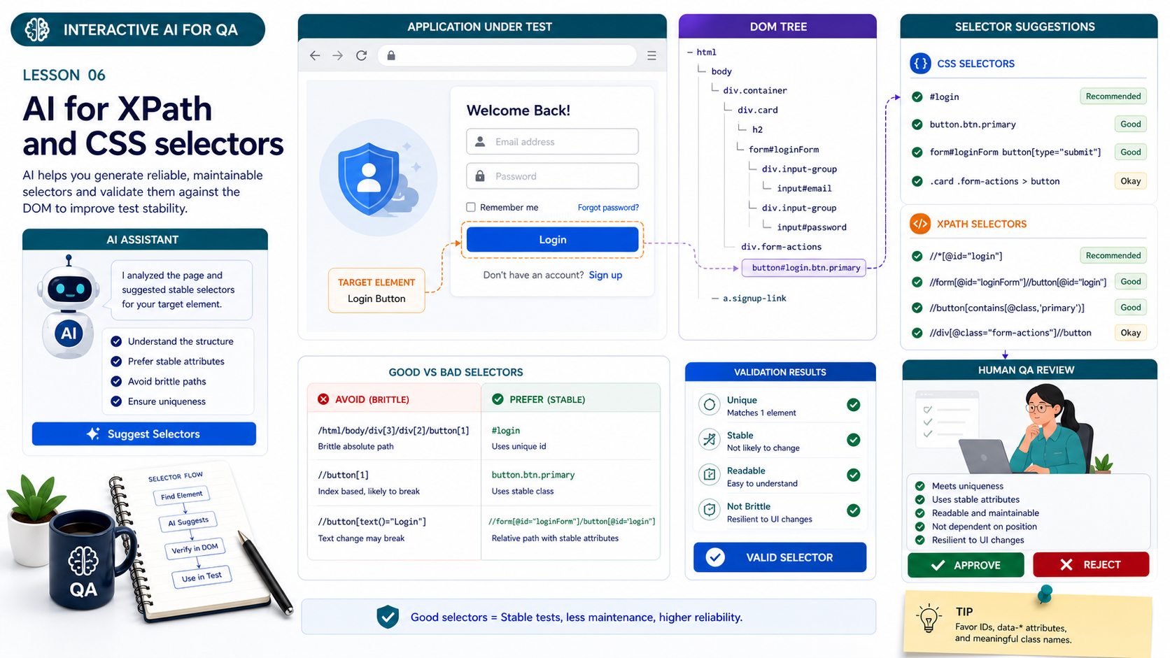 AI for XPath and CSS selectors: Slide 1